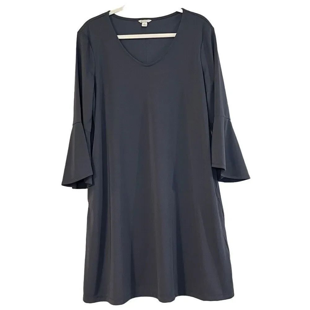Est. 1946 Knee Length V-neck 3/4 Sleeve Dress Large